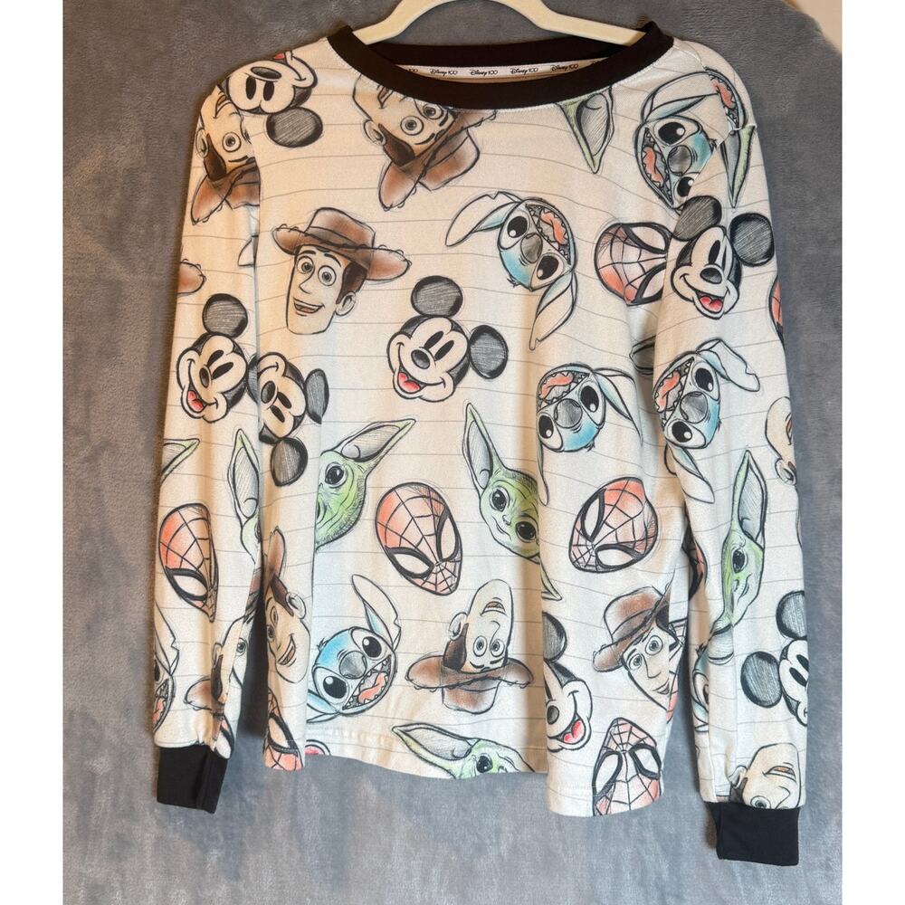 Disney 100 Character Print Sweatshirt Small